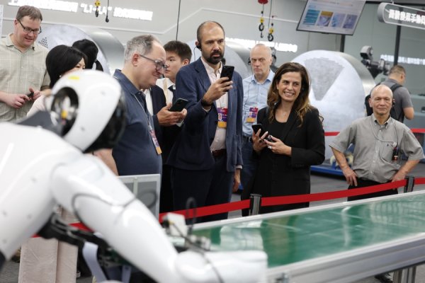 金控配资 城事｜外国学者参加世界中国学大会，组团去张江看机器人训练